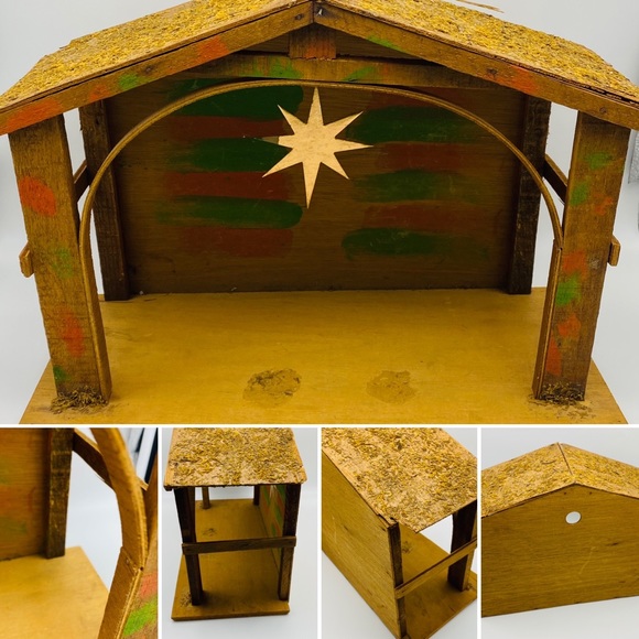 Vintage 9 Piece Nativity Set Made in Japan Handprinted Chalkware - Picture 15 of 16